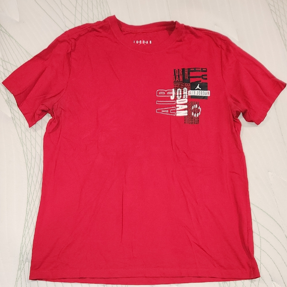 Jordan Red Short Sleeve Tee Vibrant Design